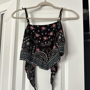 Angie Black and Blue Patterned Camisole